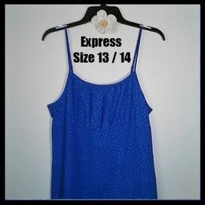 NEW Express Brand Cobalt Blue Floral Romper Dress.